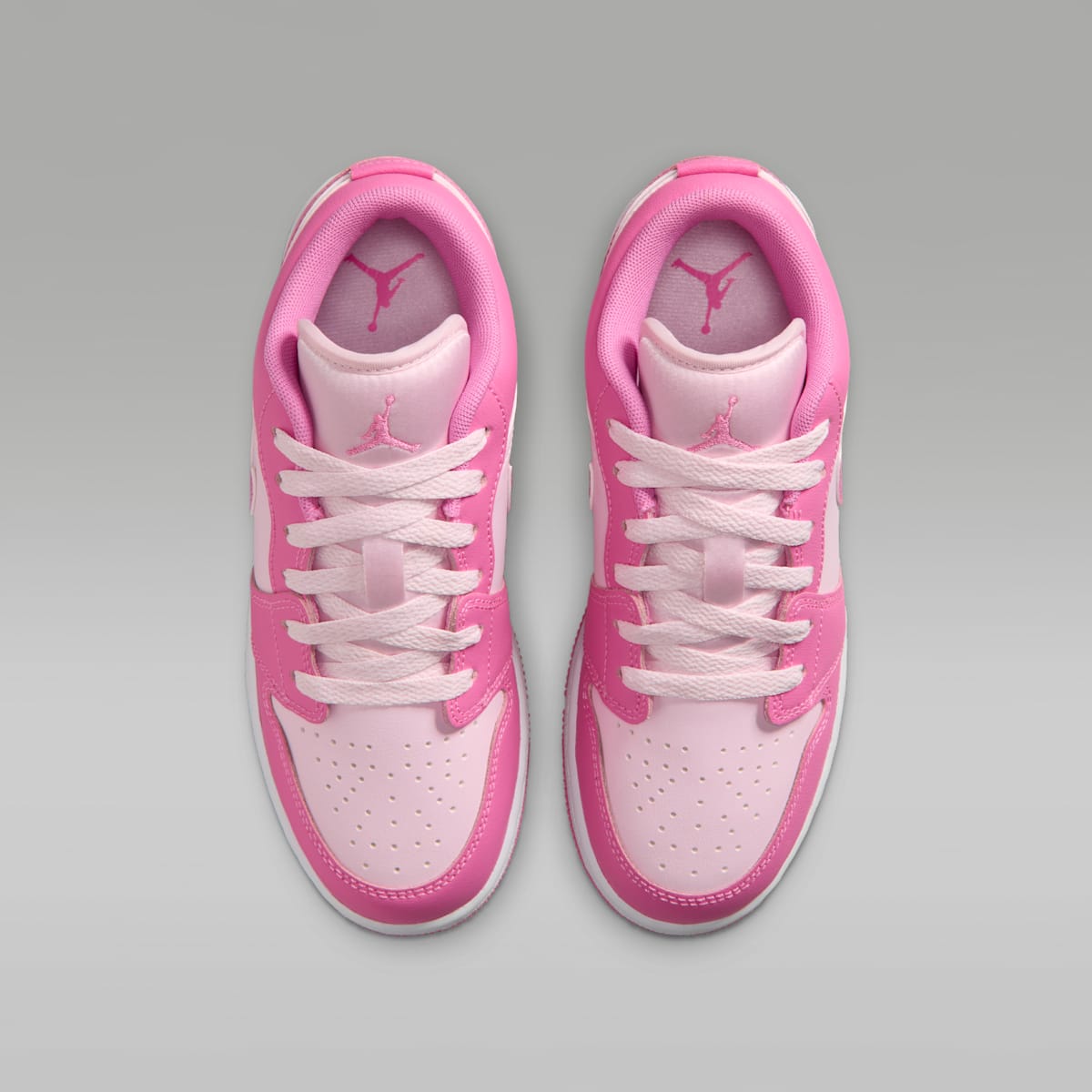 Air Jordan 1 Low Big Kids' Shoes - China Rose/White/Pink Foam