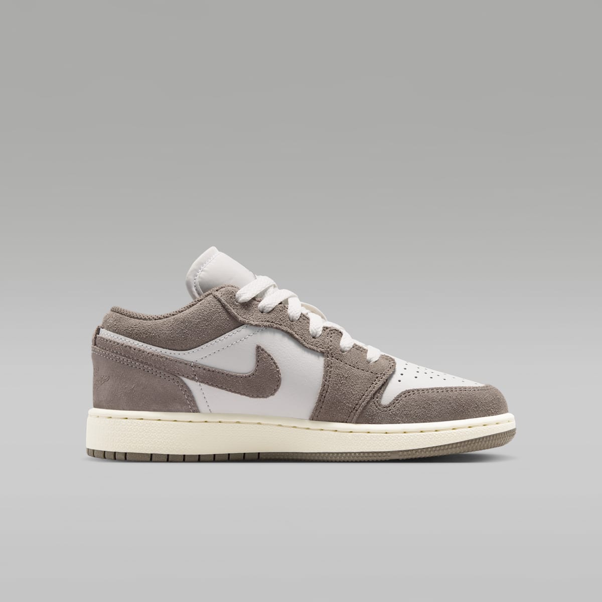 Air Jordan 1 Low Big Kids' Shoes - Olive Grey/Summit White/Pale Ivory/Enigma Stone - Image 3