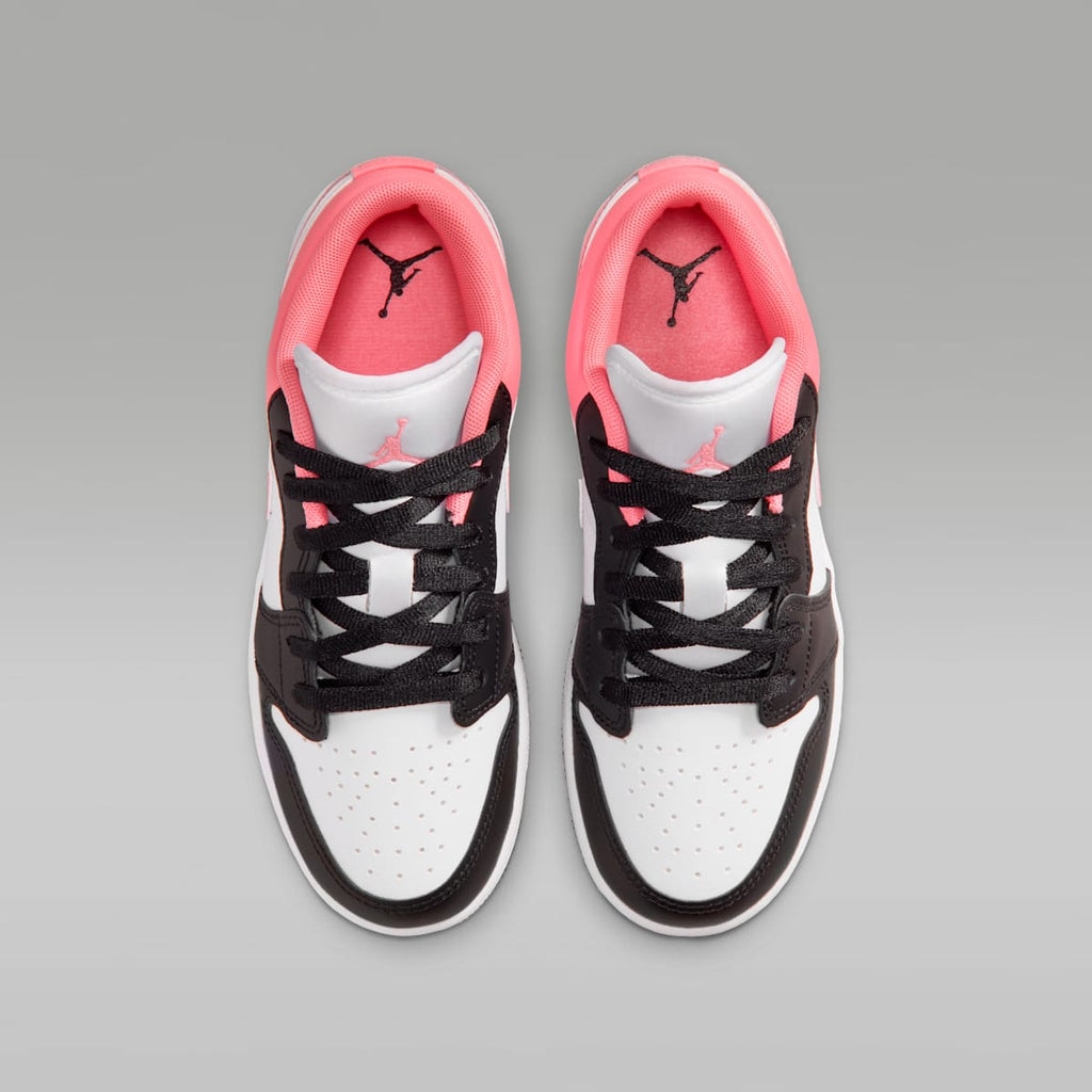 Air Jordan 1 Low Big Kids' Shoes - Black/White/Pink Gaze - Image 4