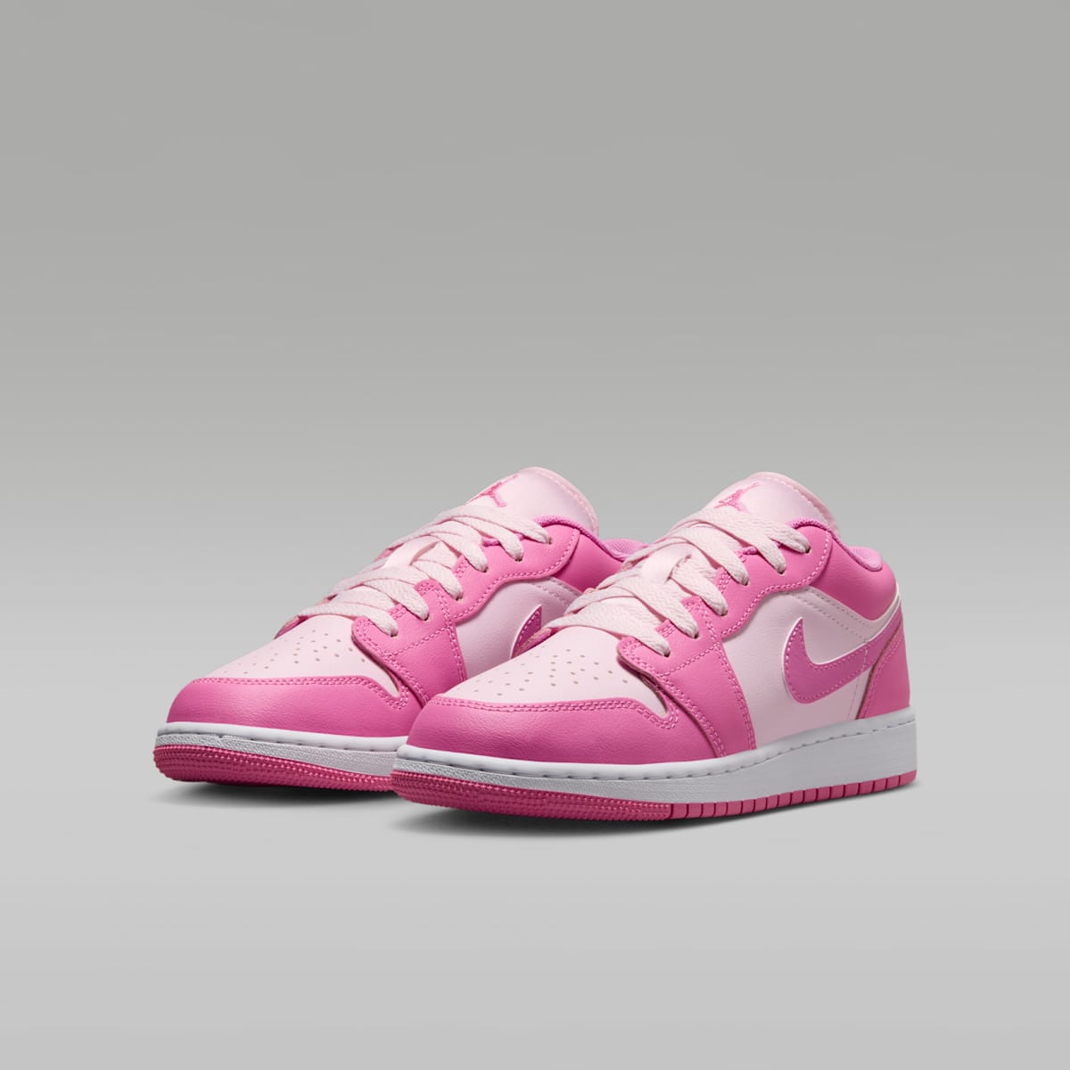 Air Jordan 1 Low Big Kids' Shoes - China Rose/White/Pink Foam