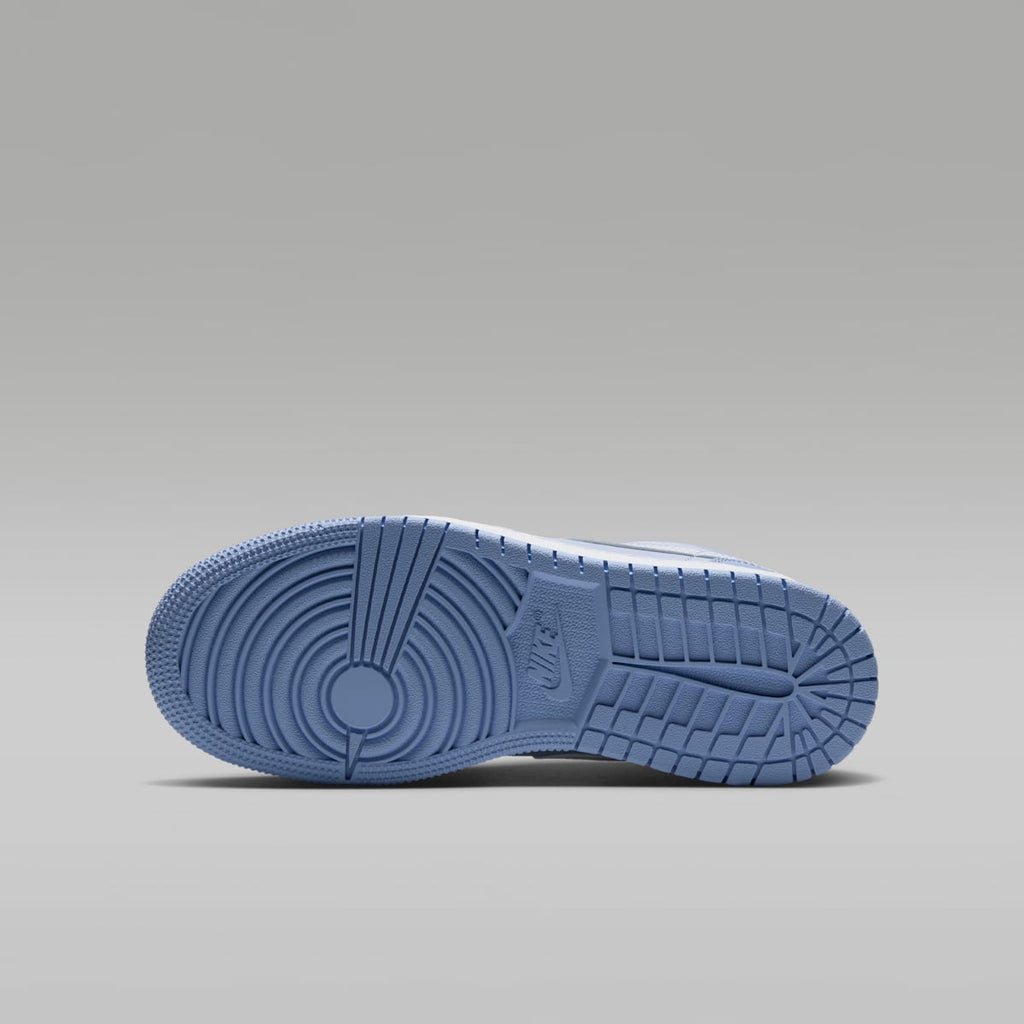Air Jordan 1 Low Big Kids' Shoes - Aluminum/White/Hydrogen Blue - Image 2