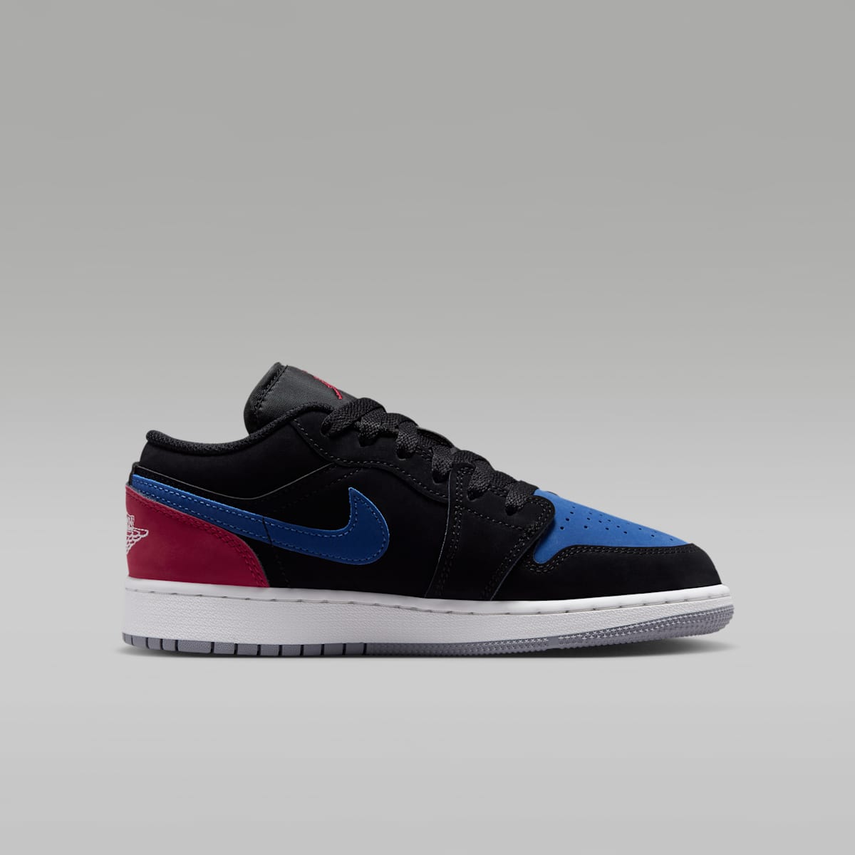 Air Jordan 1 Low Big Kids' Shoes - Black/True Blue/Varsity Red/Summit White - Image 3