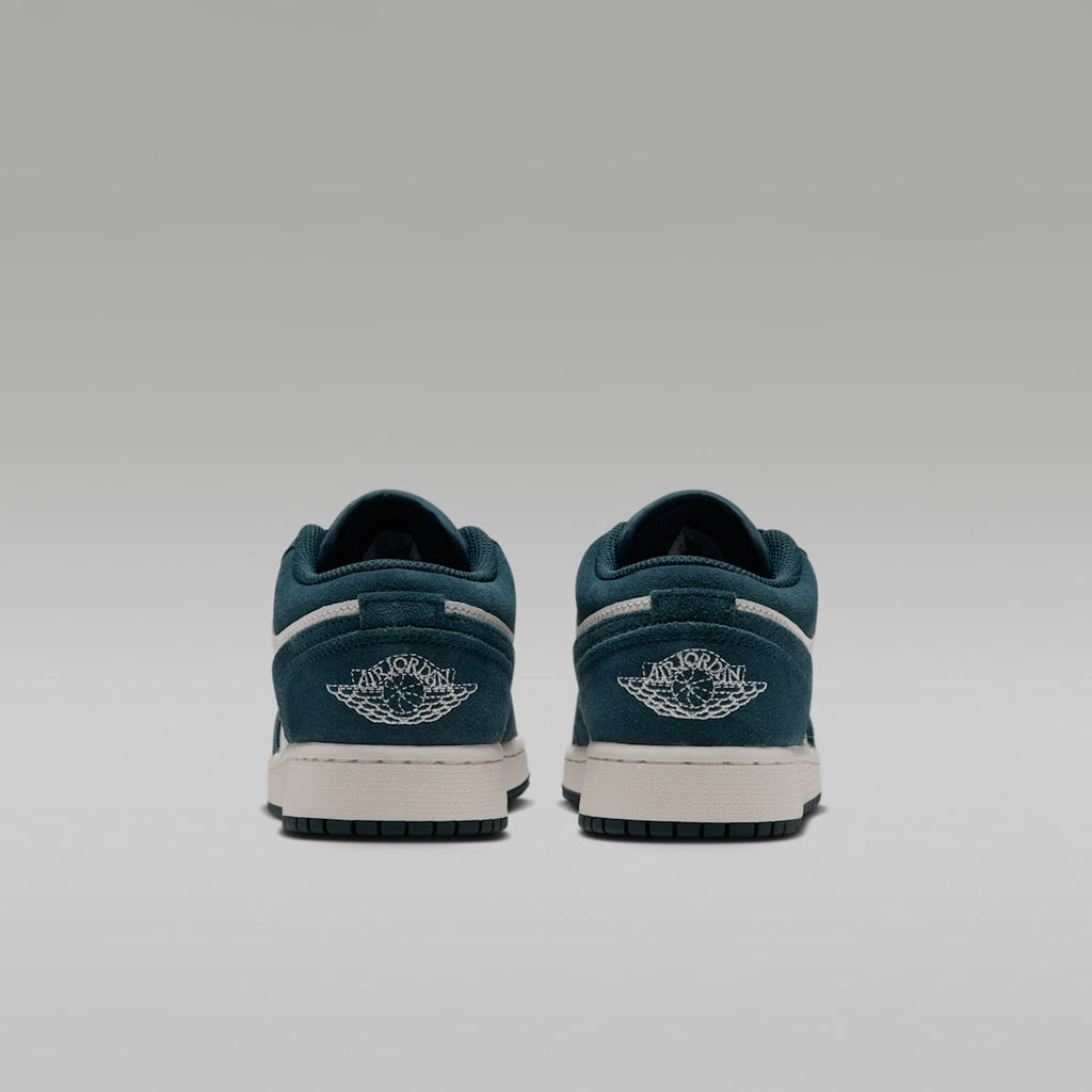 Air Jordan 1 Low Big Kids' Shoes - Midnight Spruce/Pale Ivory/Light Orewood Brown - Image 6