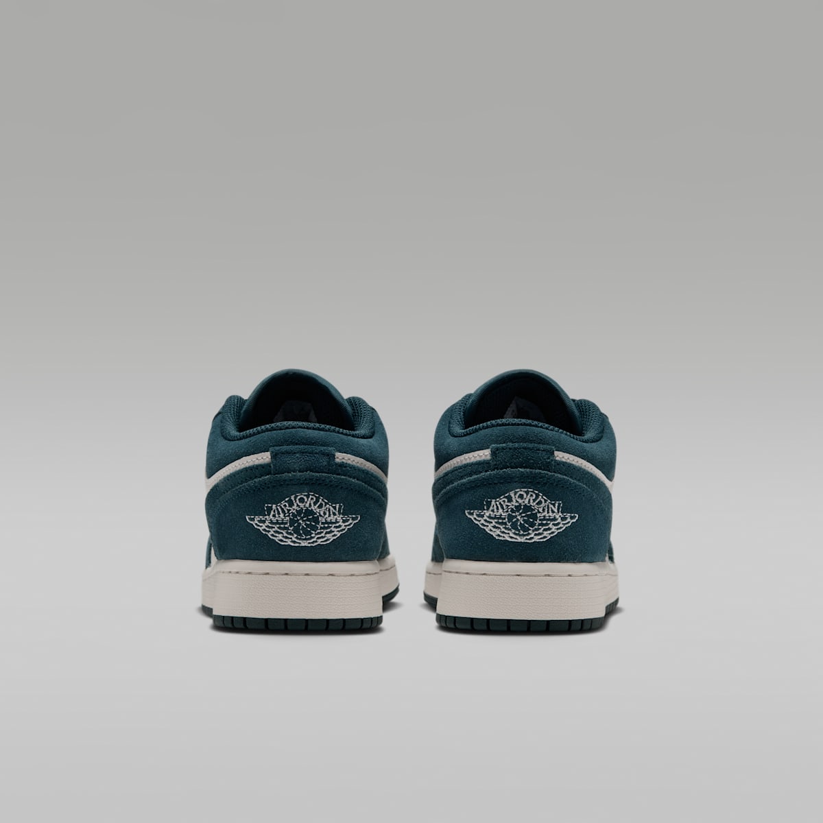 Air Jordan 1 Low Big Kids' Shoes - Midnight Spruce/Pale Ivory/Light Orewood Brown - Image 6