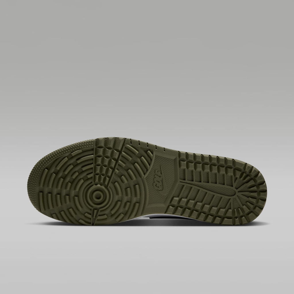 Women's Air Jordan 1 Low G Golf Shoes - White/Medium Olive/Khaki/Black