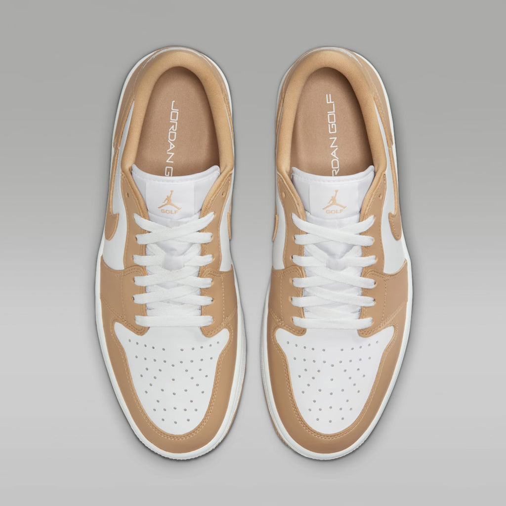 Air Jordan 1 Low G Golf Shoes - White/White/Linen - Image 4