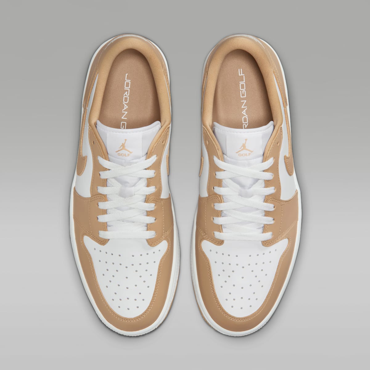 Air Jordan 1 Low G Golf Shoes - White/White/Linen - Image 4