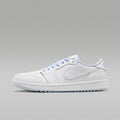 Air Jordan 1 Low G Golf Shoes - White/Hydrogen Blue/Metallic Silver/White - Image 1