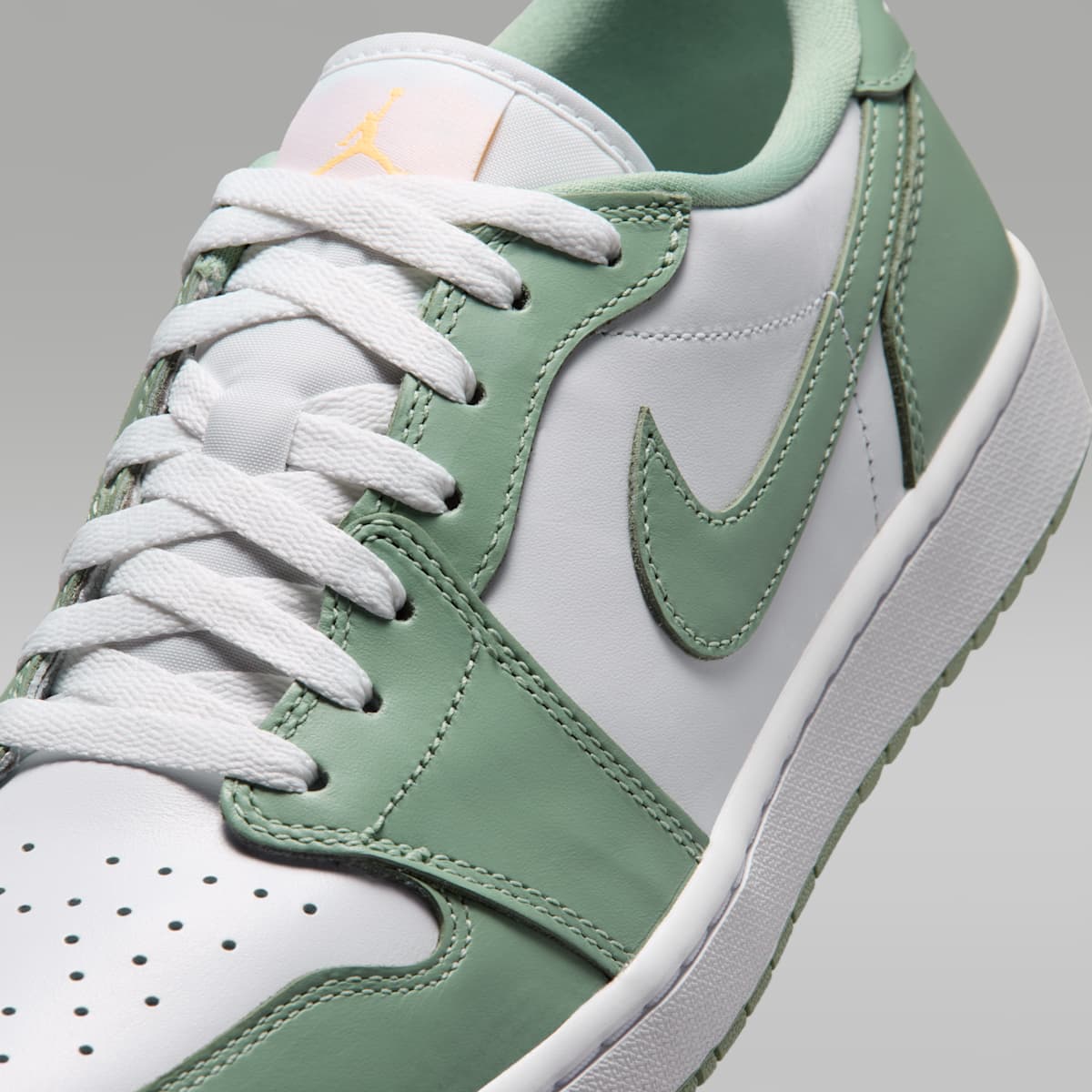 Women's Air Jordan 1 Low G Golf Shoes - Steam/White/Tangerine Tint/Steam