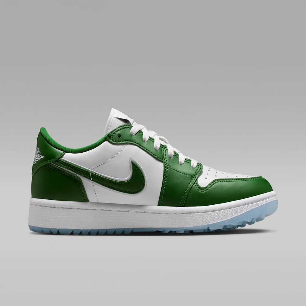 Women's Air Jordan 1 Low G Golf Shoes - Forest Green/White/White