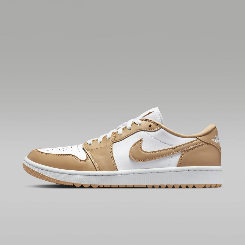 Air Jordan 1 Low G Golf Shoes - White/White/Linen - Image 1