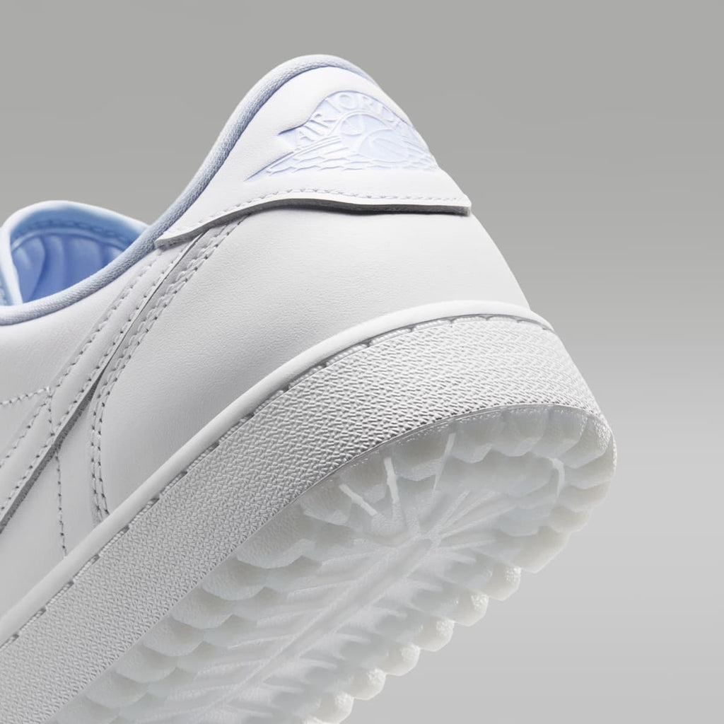Women's Air Jordan 1 Low G Golf Shoes - White/Hydrogen Blue/Metallic Silver/White