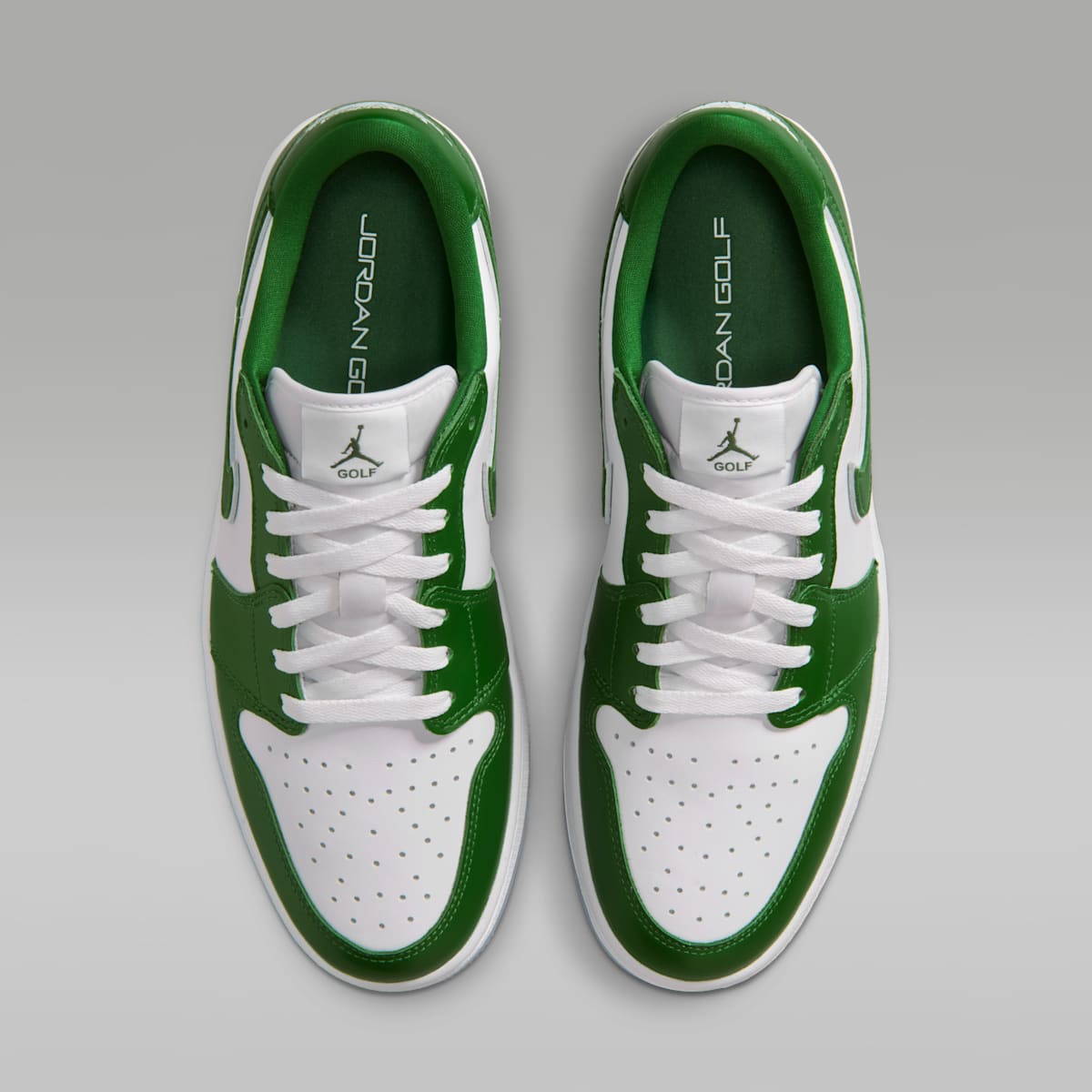 Air Jordan 1 Low G Golf Shoes - Forest Green/White/White - Image 4