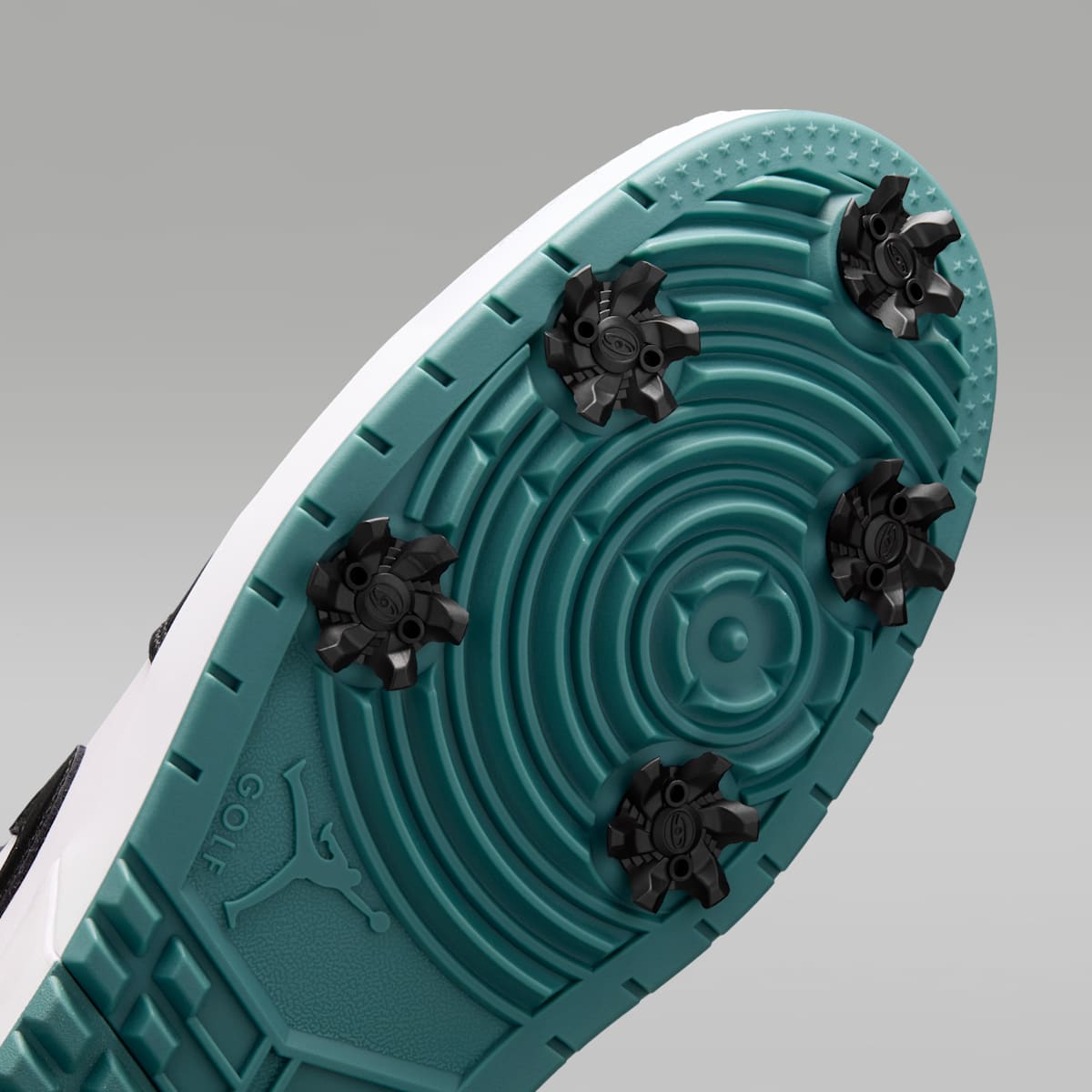 Air Jordan 1 Low G Spiked Golf Shoes - Mineral Teal/White/Black - Image 7
