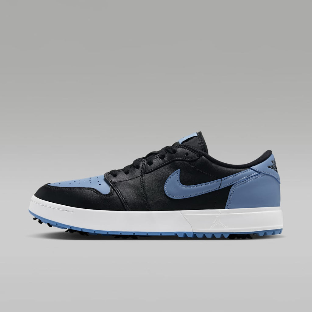 Air Jordan 1 Low G Spiked Golf Shoes - Black/White/Chambray - Image 1