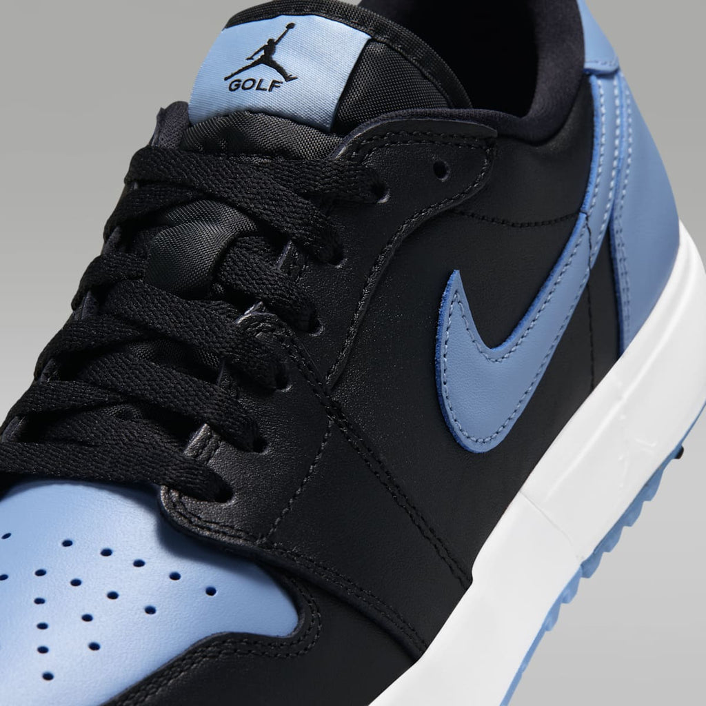 Air Jordan 1 Low G Spiked Golf Shoes - Black/White/Chambray - Image 8
