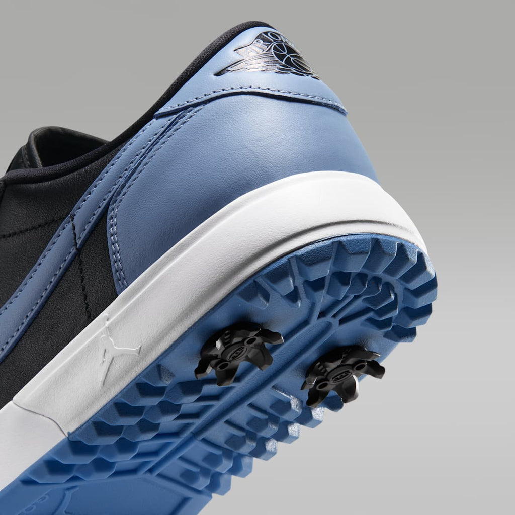 Air Jordan 1 Low G Spiked Golf Shoes - Black/White/Chambray - Image 9