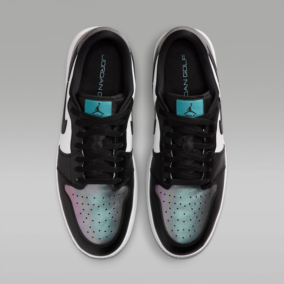 Air Jordan 1 Low G Spiked Golf Shoes - Mineral Teal/White/Black - Image 4