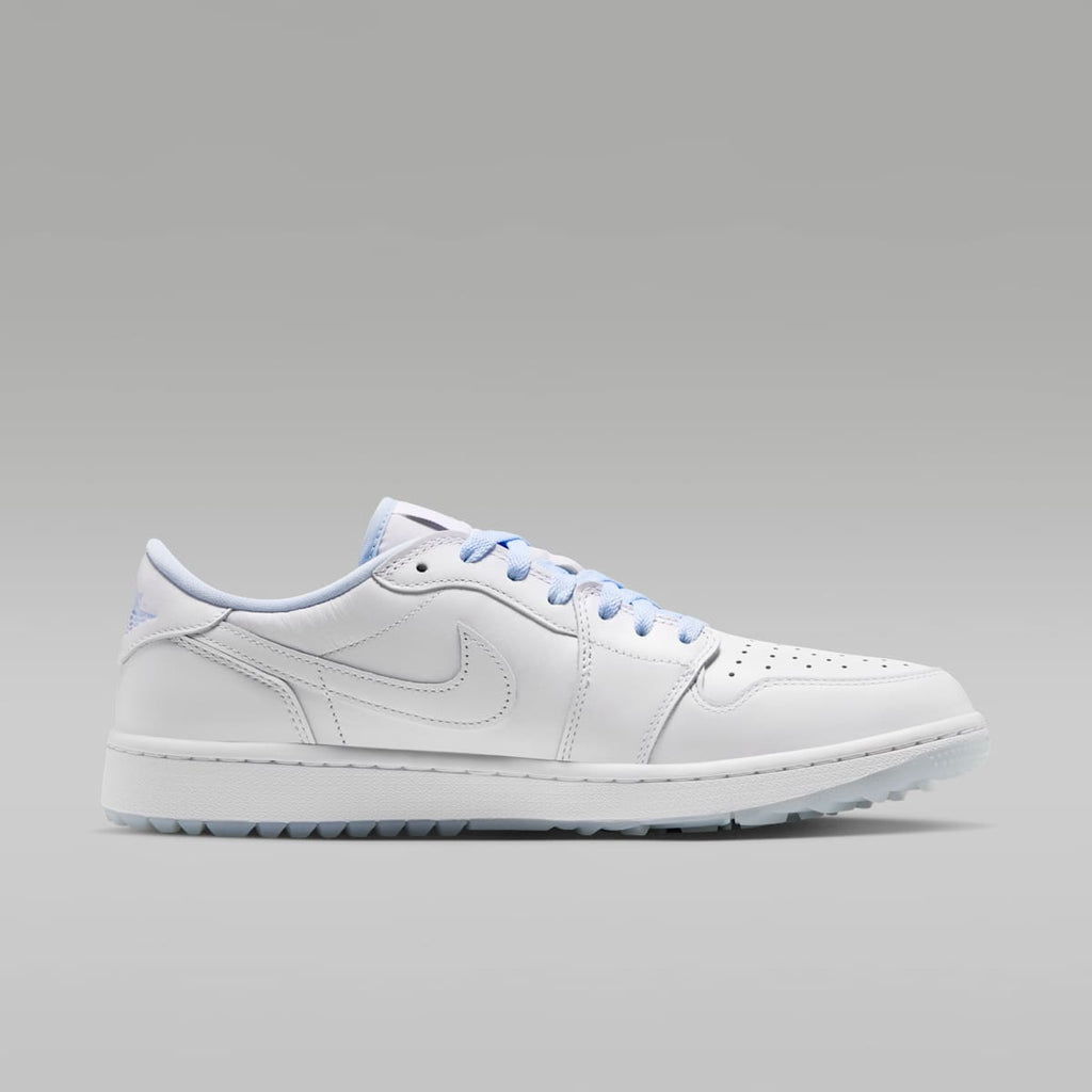 Air Jordan 1 Low G Golf Shoes - White/Hydrogen Blue/Metallic Silver/White - Image 3