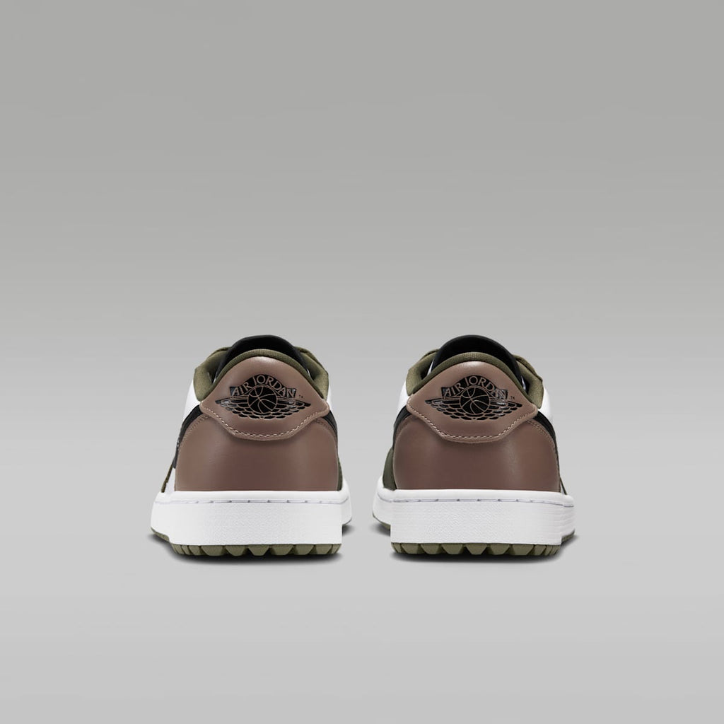 Air Jordan 1 Low G Golf Shoes - White/Medium Olive/Khaki/Black - Image 6