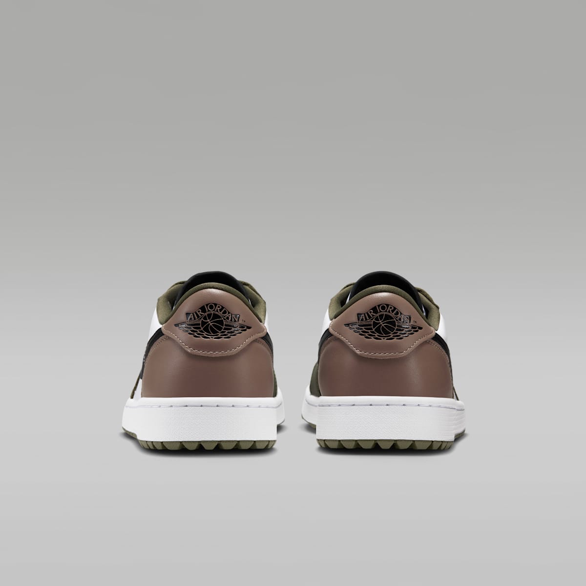 Air Jordan 1 Low G Golf Shoes - White/Medium Olive/Khaki/Black - Image 6