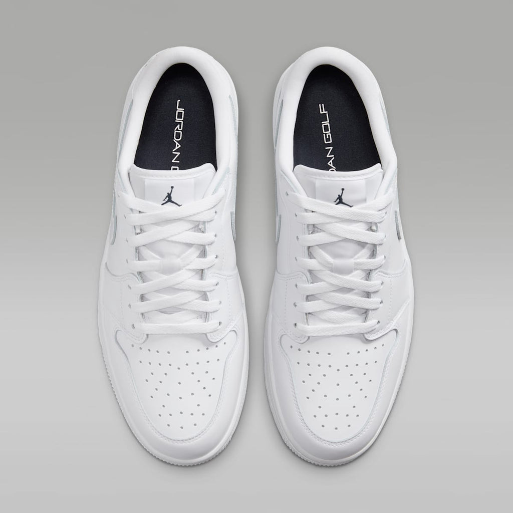Air Jordan 1 Low G Golf Shoes - White/Obsidian/White/White - Image 4