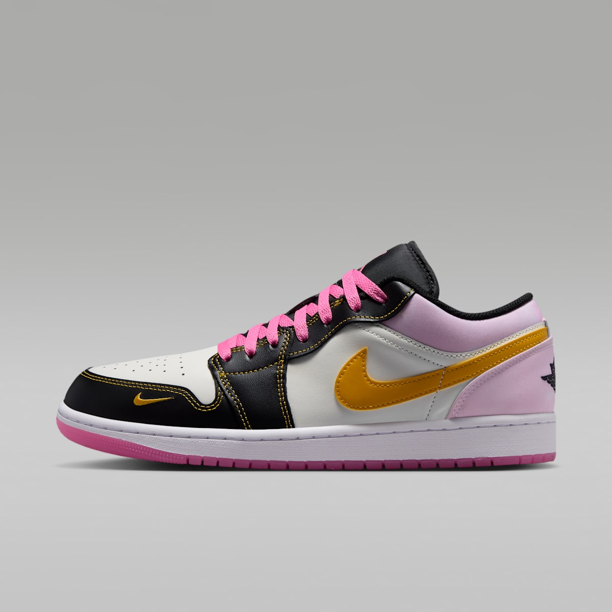 Air Jordan 1 Low SE Men's Shoes - Black/Sail/Pinksicle/University Gold - Image 1