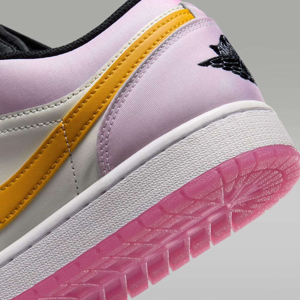 Air Jordan 1 Low SE Men's Shoes - Black/Sail/Pinksicle/University Gold - Image 8