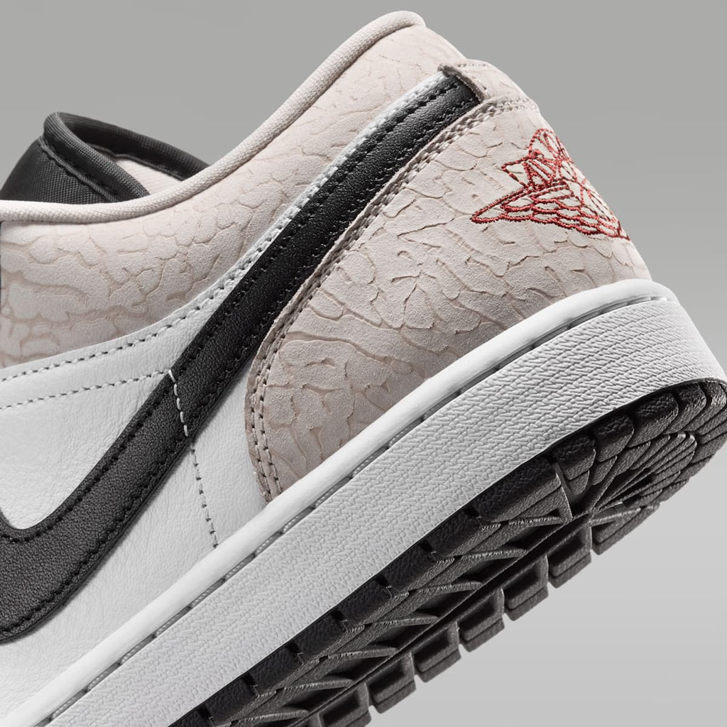 Air Jordan 1 Low SE Men's Shoes - Black/White/Light Orewood Brown/Team Red - Image 8