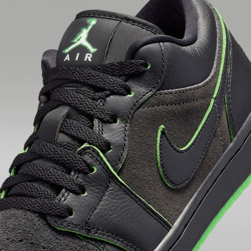 Air Jordan 1 Low SE Men's Shoes - Black/Scream Green/Dark Smoke Grey/Black - Image 7
