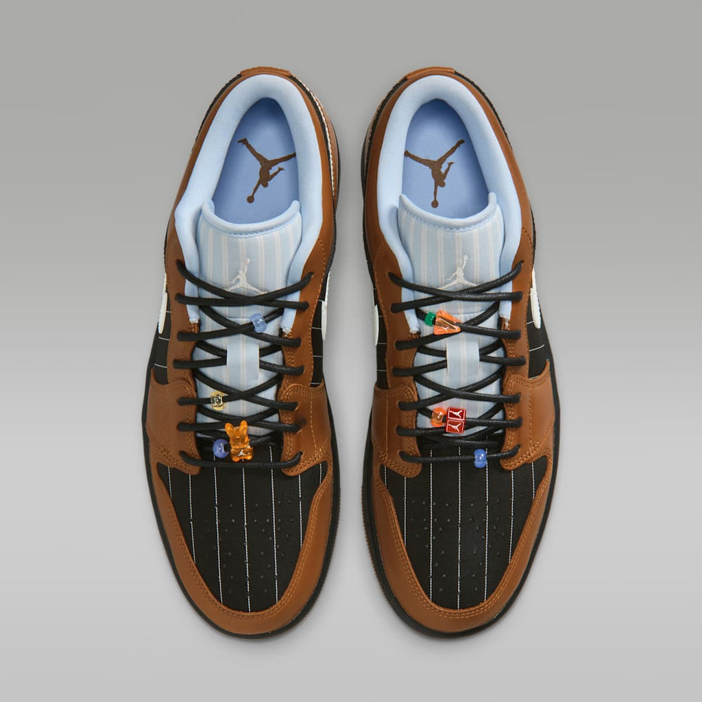 Air Jordan 1 Low SE Men's Shoes - Black/Black/Light British Tan/Sail - Image 4