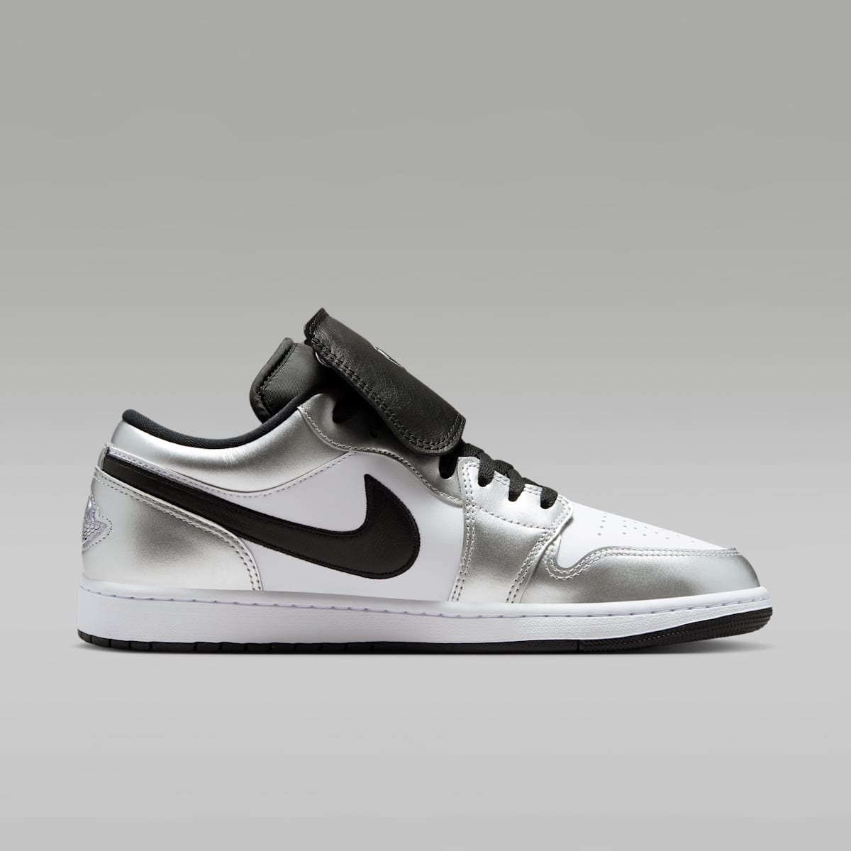 Air Jordan 1 Low SE Men's Shoes - White/White/Metallic Silver/Black - Image 3