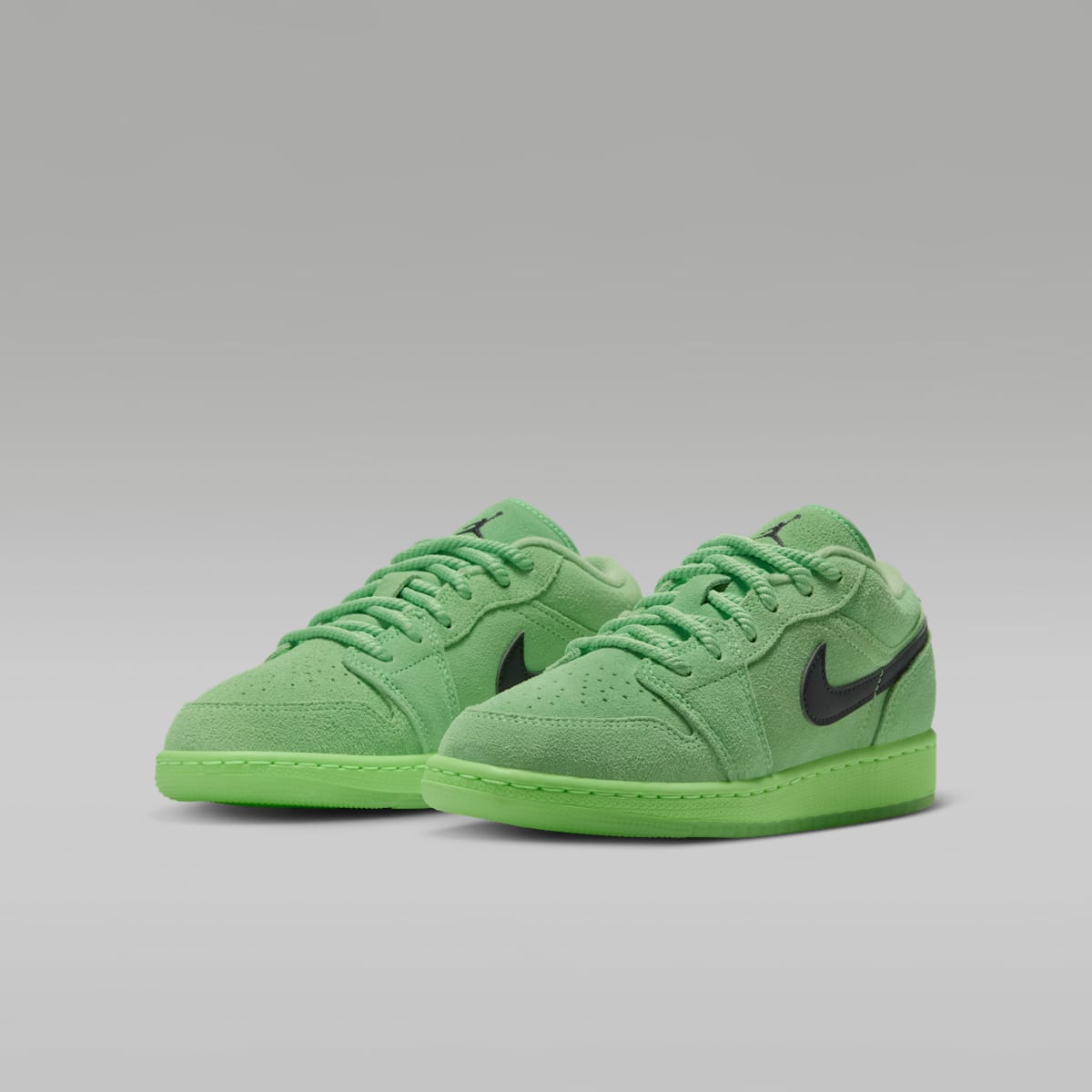 Air Jordan 1 Low SE Big Kids' Shoes - Lime Blast/Lime Blast/Anthracite