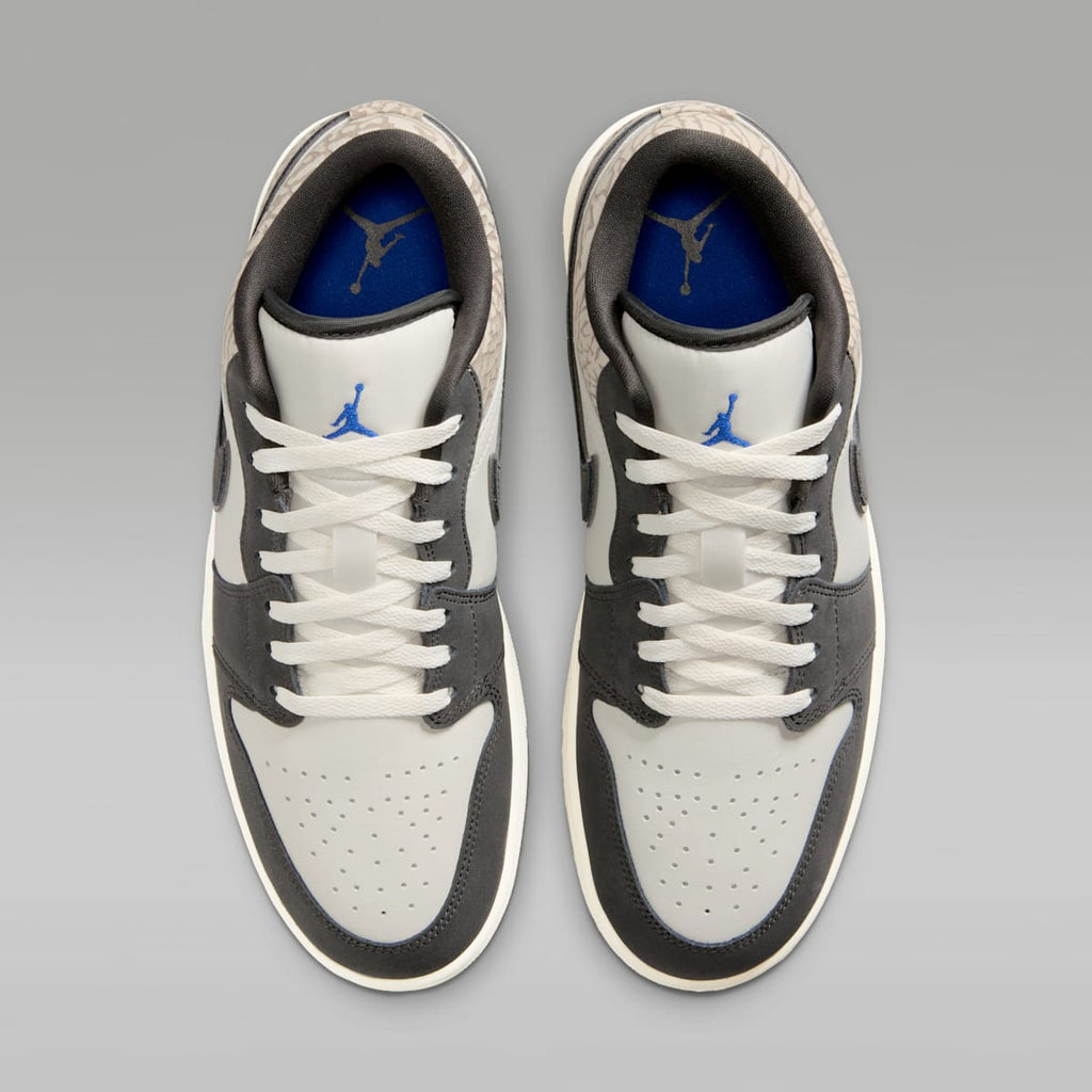 Air Jordan 1 Low SE Men's Shoes - Sail/Deep Pewter/Gamma Grey/Game Royal - Image 4