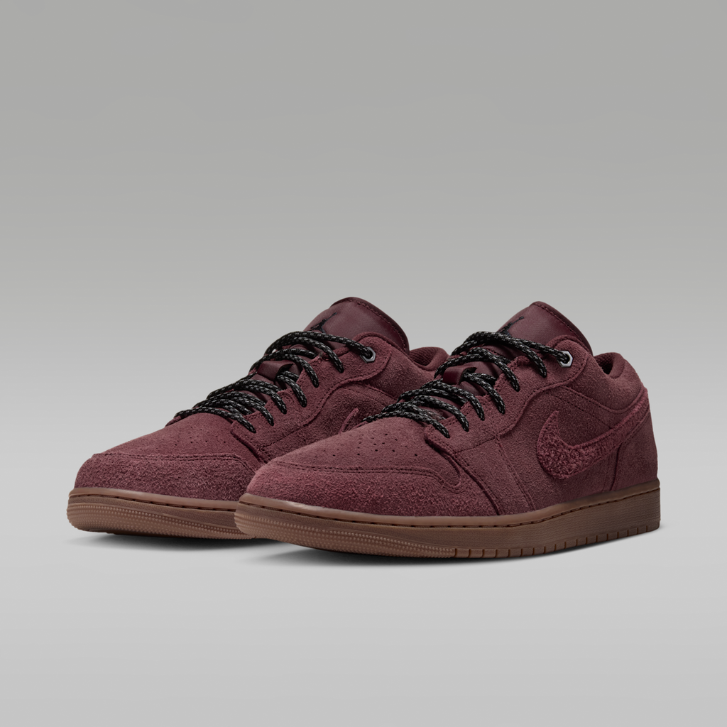 Women's Air Jordan 1 Low SE Men's Shoes - Dark Team Red/Gum Medium Brown/Black