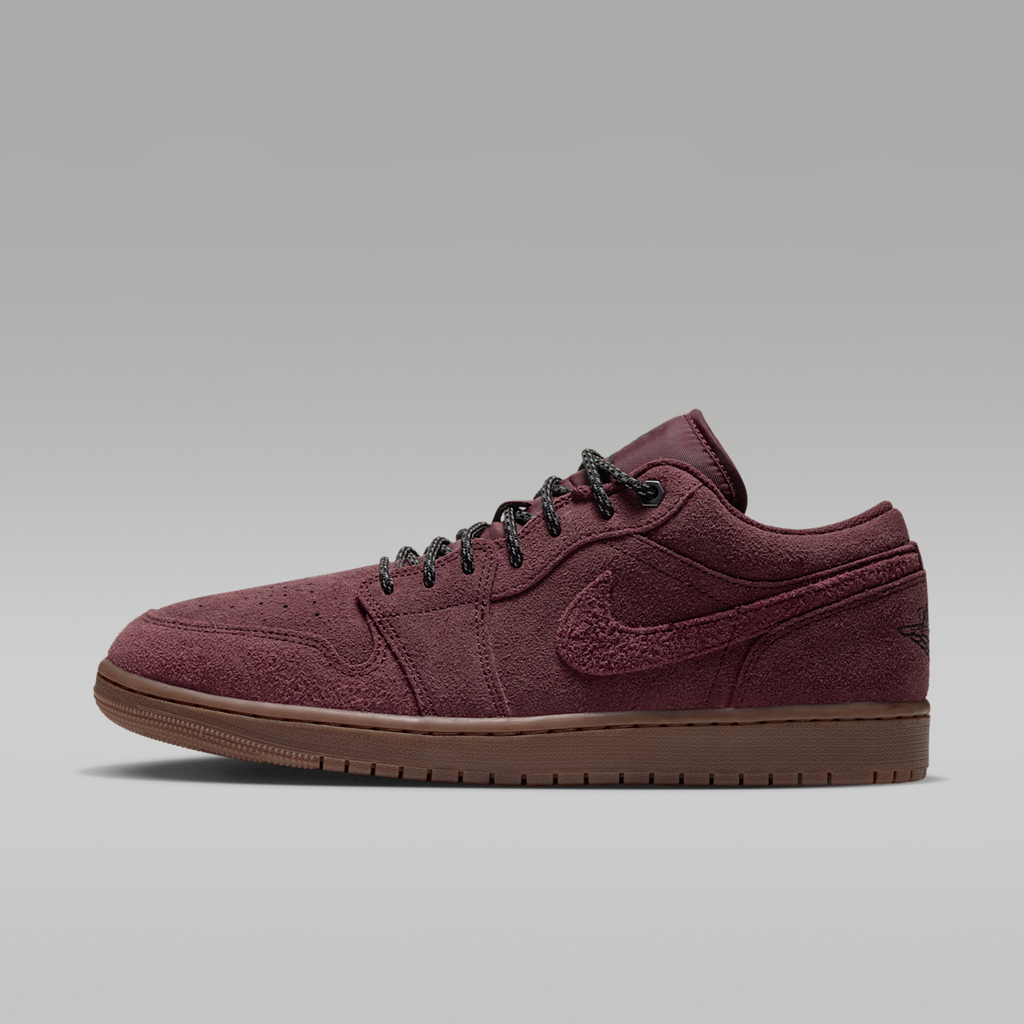 Women's Air Jordan 1 Low SE Men's Shoes - Dark Team Red/Gum Medium Brown/Black