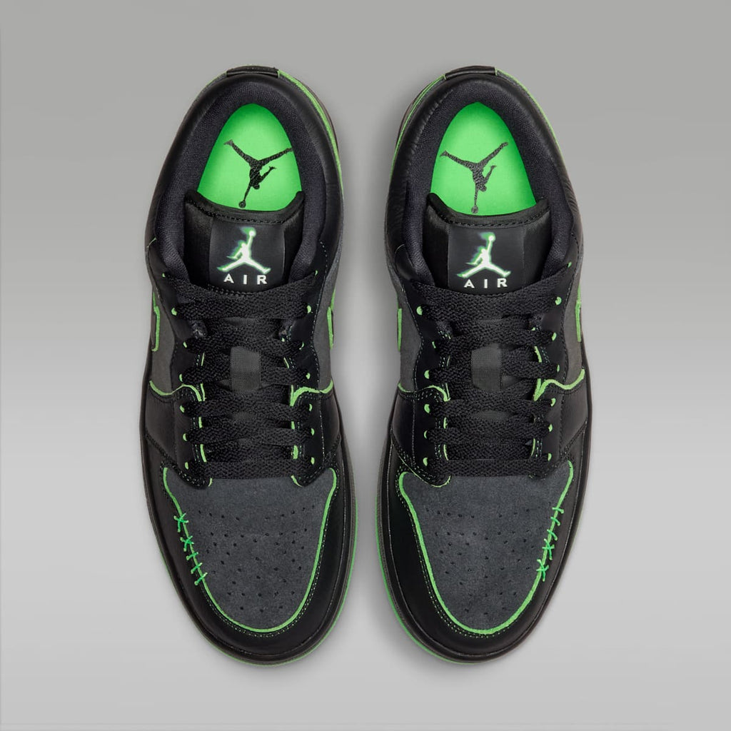 Air Jordan 1 Low SE Men's Shoes - Black/Scream Green/Dark Smoke Grey/Black - Image 4