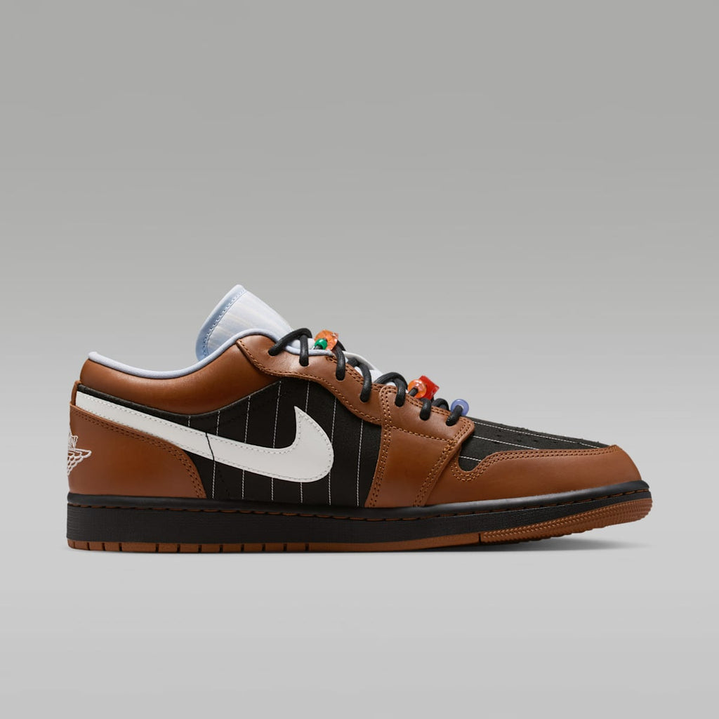 Air Jordan 1 Low SE Men's Shoes - Black/Black/Light British Tan/Sail - Image 3