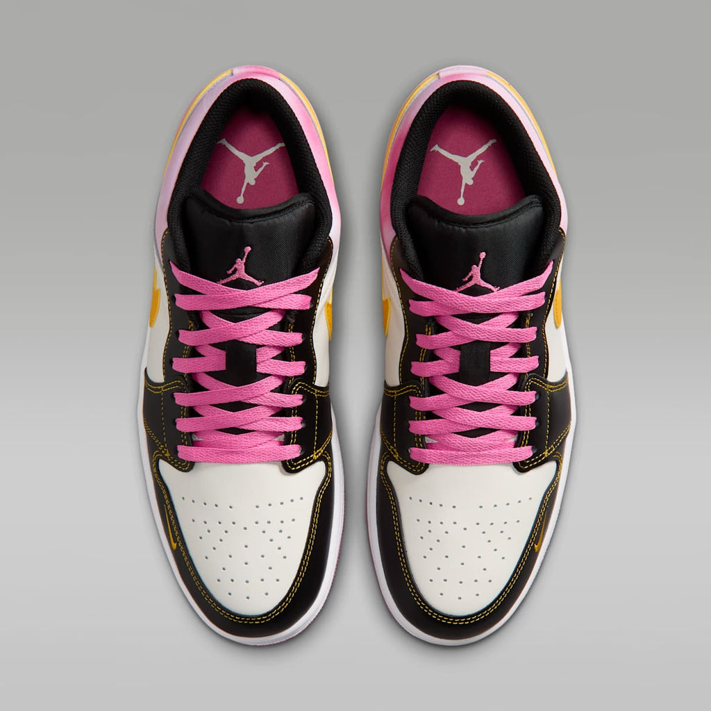 Air Jordan 1 Low SE Men's Shoes - Black/Sail/Pinksicle/University Gold - Image 4