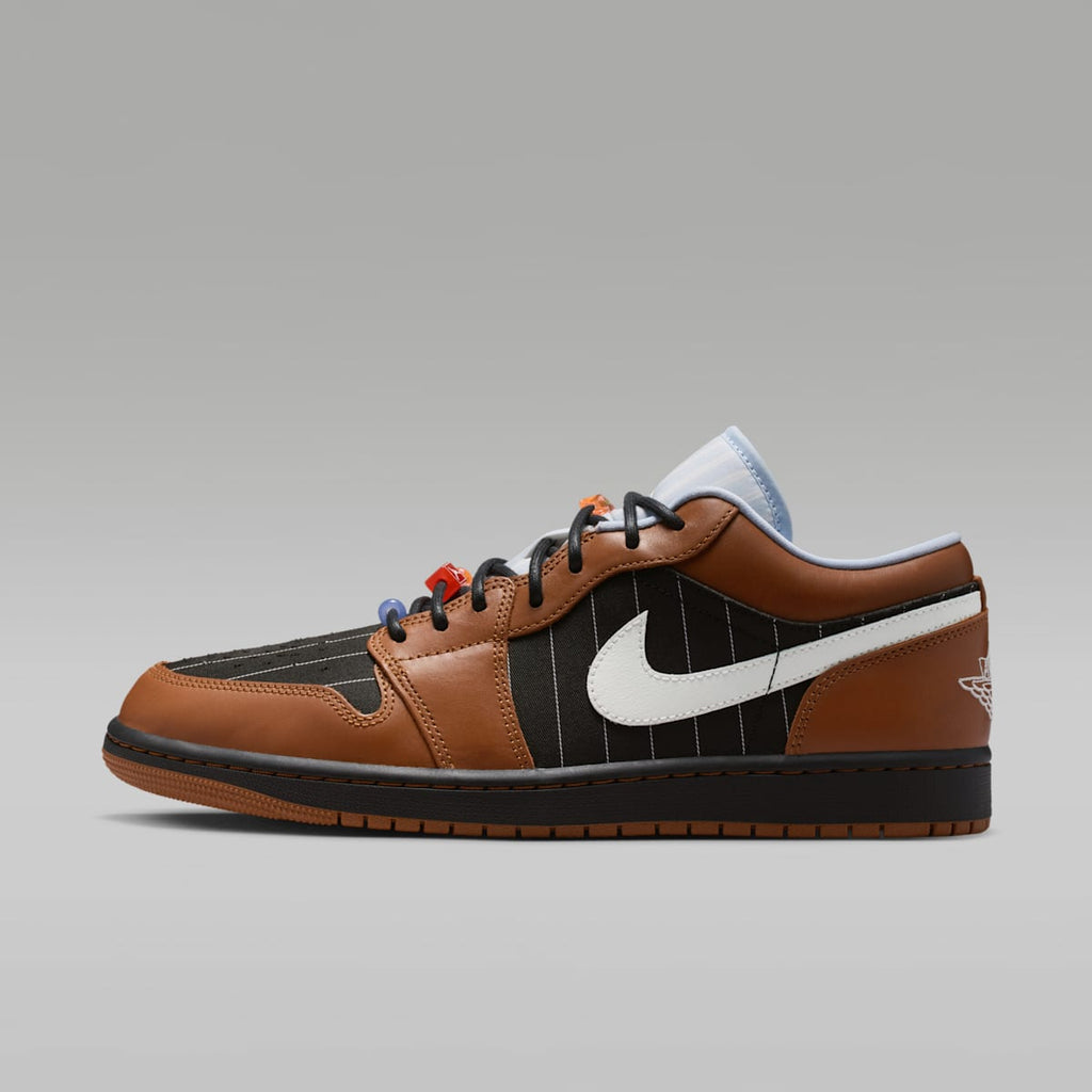 Air Jordan 1 Low SE Men's Shoes - Black/Black/Light British Tan/Sail - Image 1