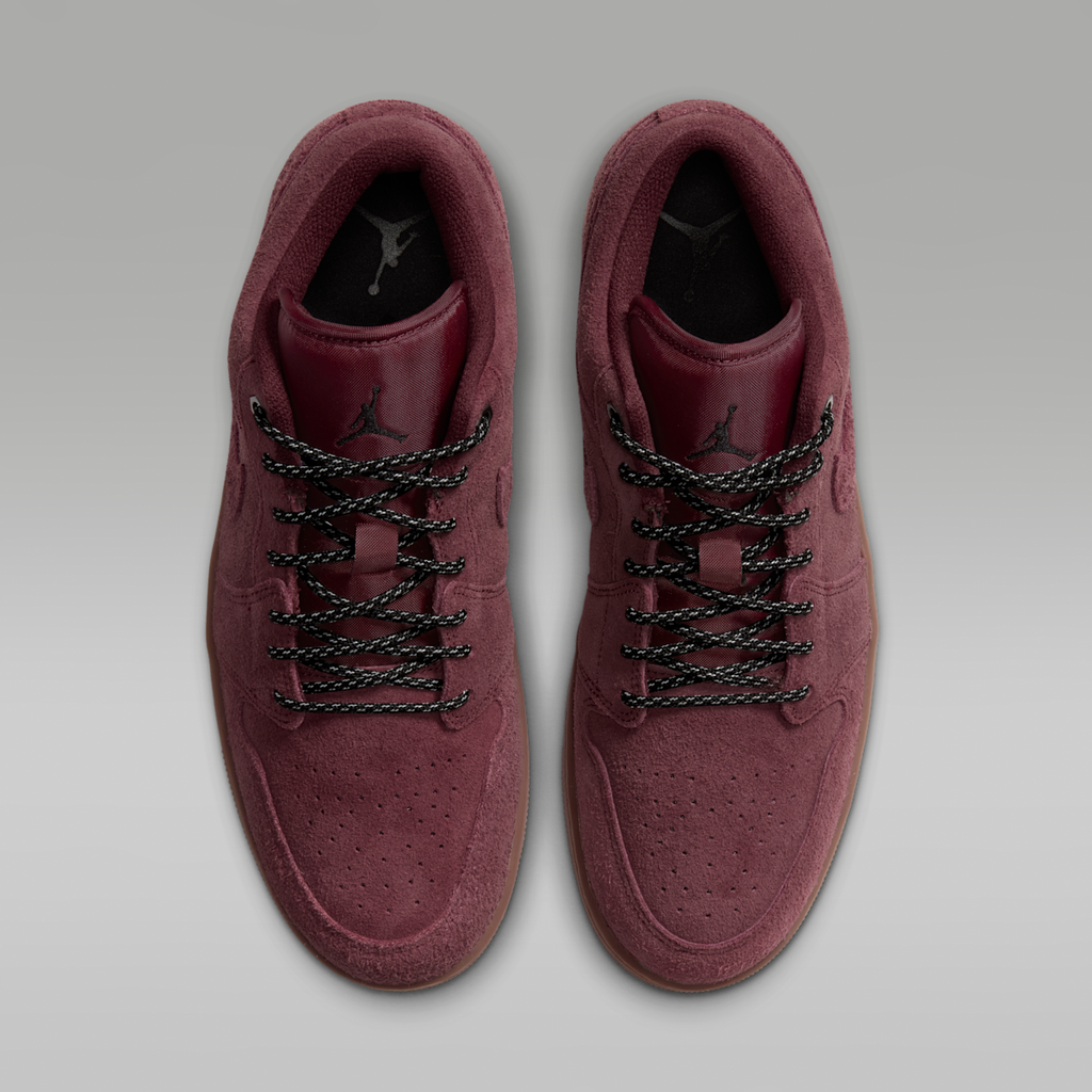 Women's Air Jordan 1 Low SE Men's Shoes - Dark Team Red/Gum Medium Brown/Black