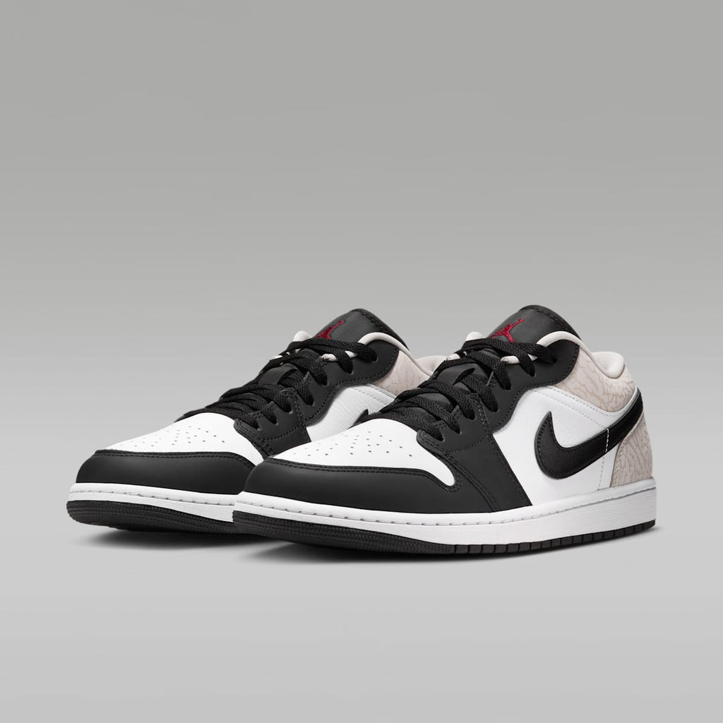 Air Jordan 1 Low SE Men's Shoes - Black/White/Light Orewood Brown/Team Red - Image 5