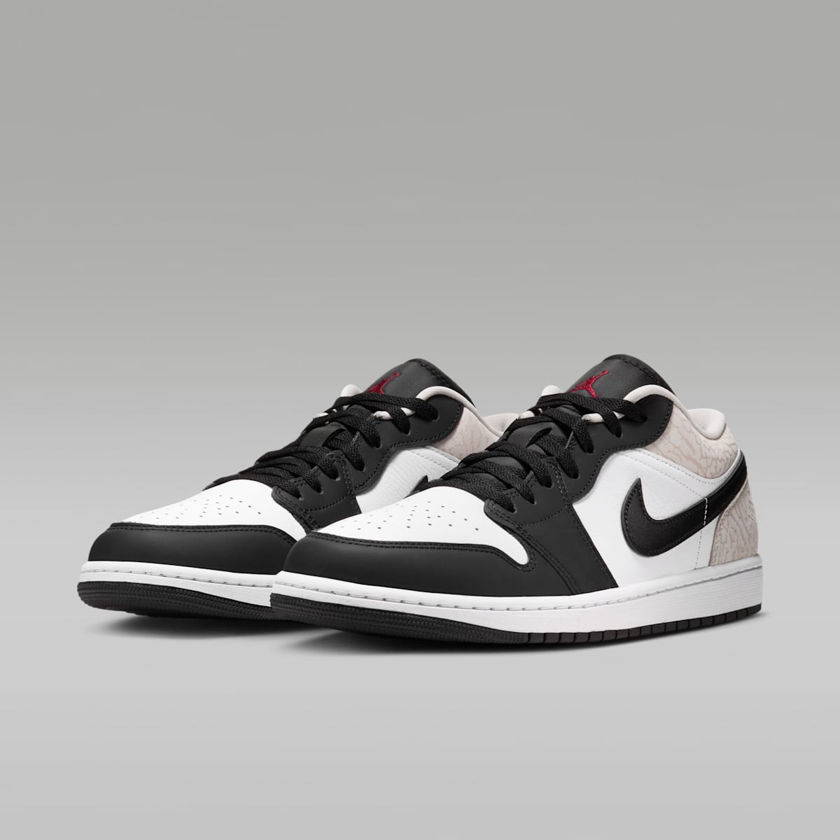 Air Jordan 1 Low SE Men's Shoes - Black/White/Light Orewood Brown/Team Red - Image 5