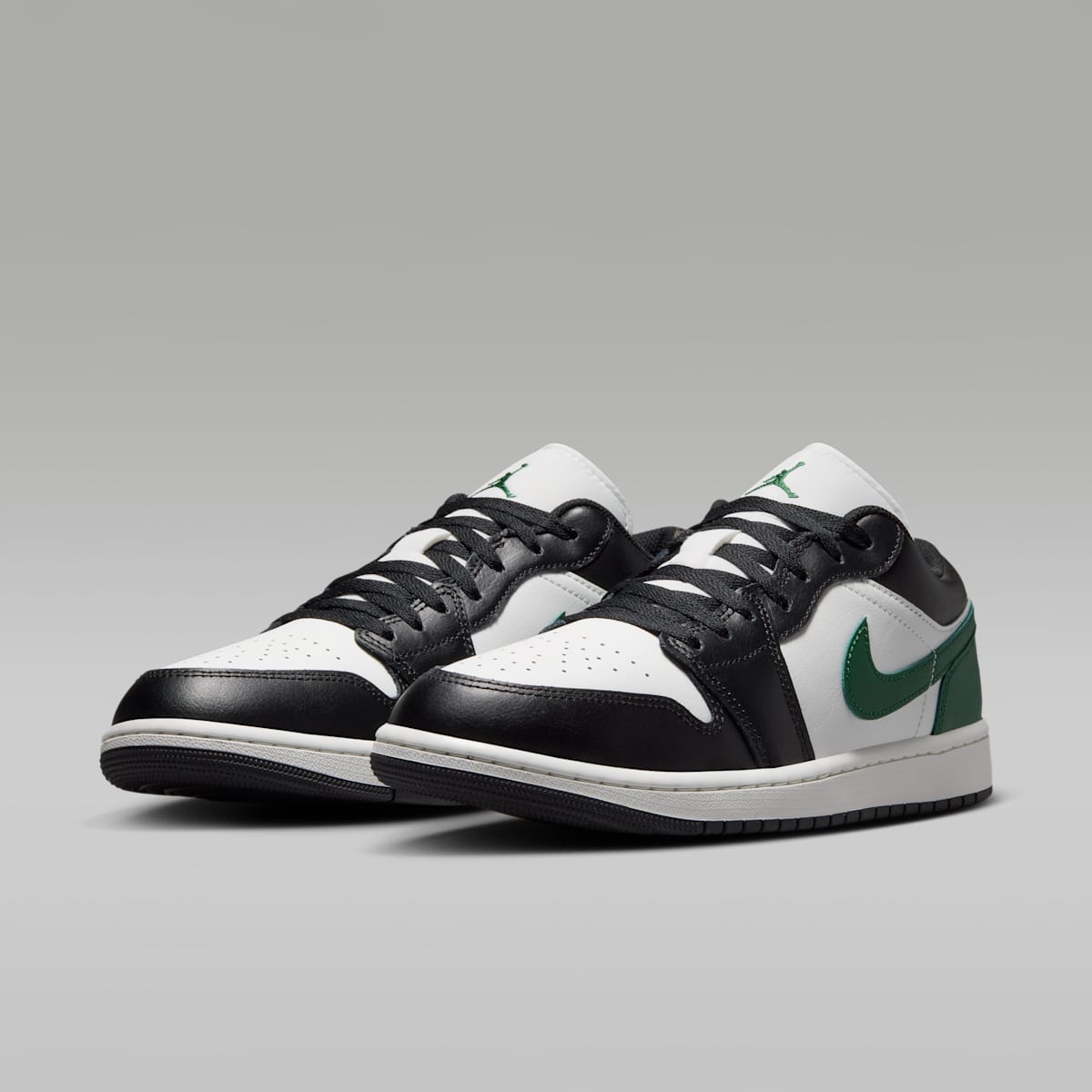 Air Jordan 1 Low Men's Shoes - Black/Gorge Green/Summit White - Image 5