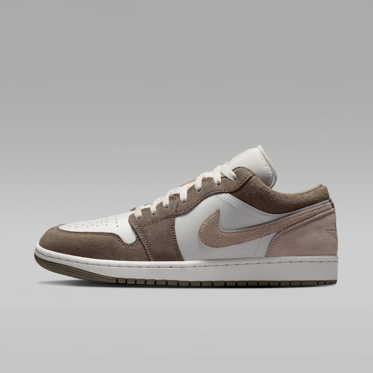 Air Jordan 1 Low Men's Shoes - Olive Grey/Summit White/Pale Ivory/Enigma Stone - Image 1
