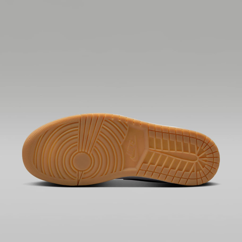 Air Jordan 1 Low Men's Shoes - White/Neutral Grey/Gum Medium Brown/Midnight Navy - Image 2