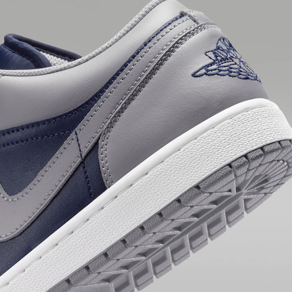 Air Jordan 1 Low Men's Shoes - Tech Grey/White/College Navy - Image 8