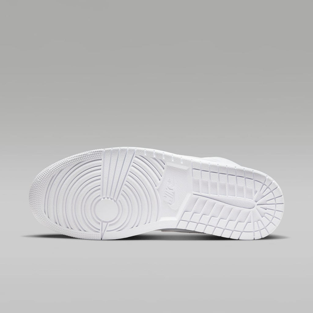 Air Jordan 1 Mid Men's Shoes - White/White/White - Image 2