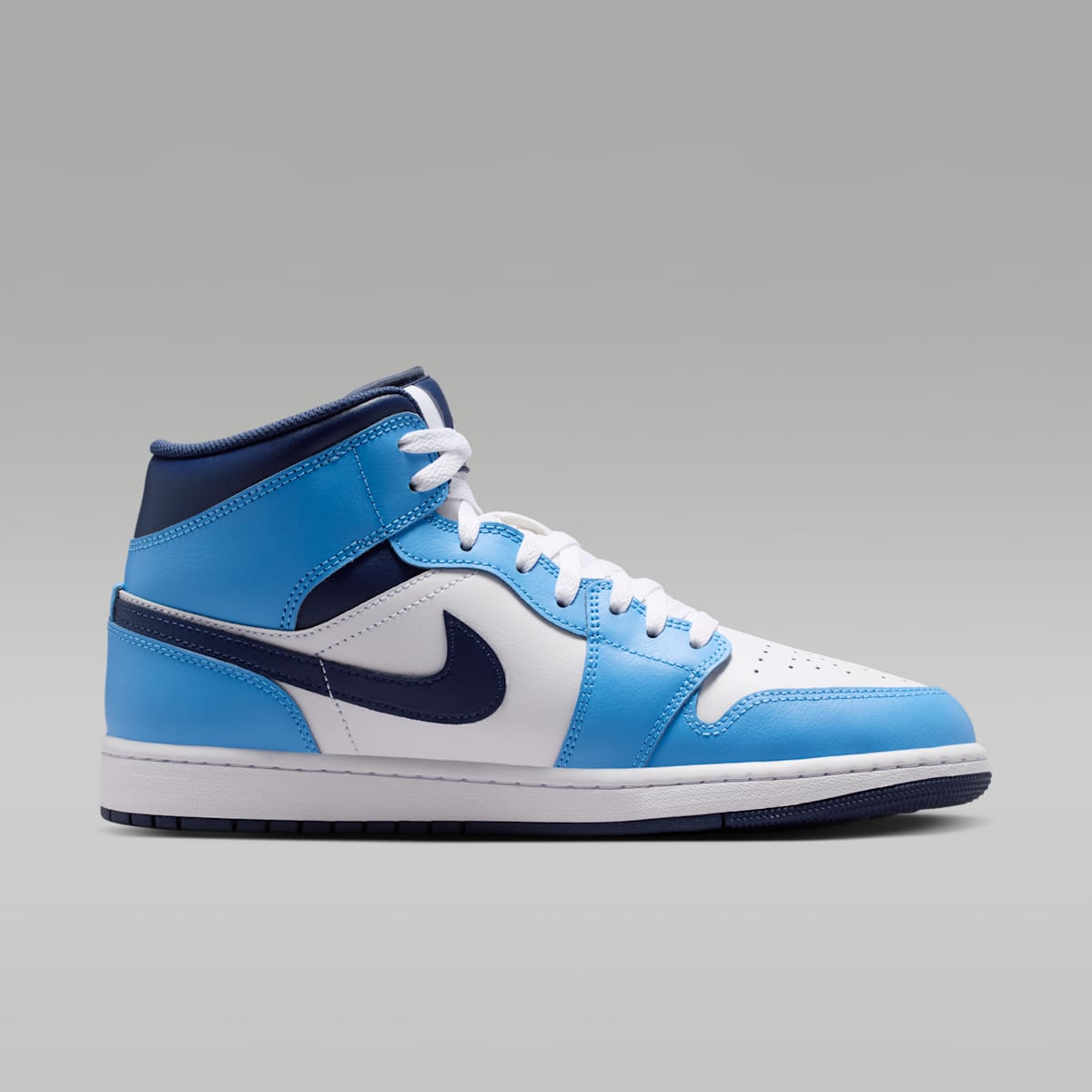 Air Jordan 1 Mid Men's Shoes - University Blue/White/Sail/Midnight Navy - Image 3