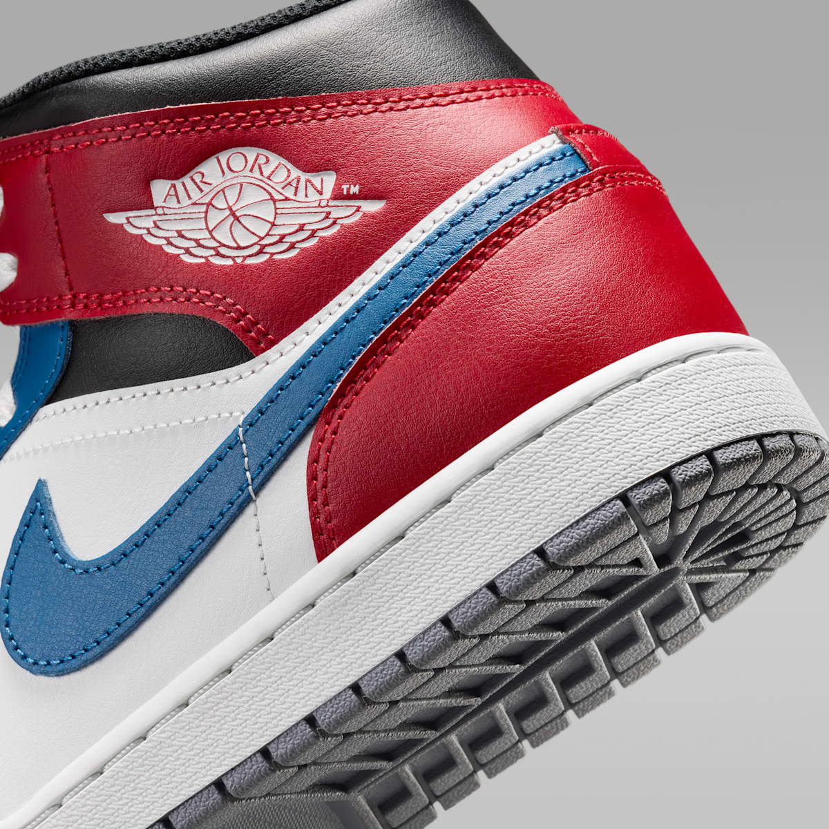 Air Jordan 1 Mid Men's Shoes - True Blue/Varsity Red/Black/Summit White - Image 8